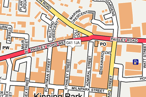 G41 1JA map - OS OpenMap – Local (Ordnance Survey) G41 1JA map - OS OpenMap – Local (Ordnance Survey)