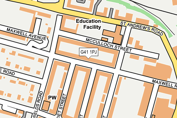 G41 1PJ map - OS OpenMap – Local (Ordnance Survey) G41 1PJ map - OS OpenMap – Local (Ordnance Survey)