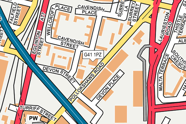 G41 1PZ map - OS OpenMap – Local (Ordnance Survey) G41 1PZ map - OS OpenMap – Local (Ordnance Survey)