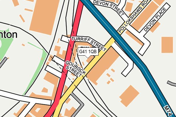G41 1QB map - OS OpenMap – Local (Ordnance Survey) G41 1QB map - OS OpenMap – Local (Ordnance Survey)