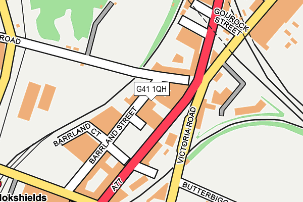 G41 1QH map - OS OpenMap – Local (Ordnance Survey) G41 1QH map - OS OpenMap – Local (Ordnance Survey)