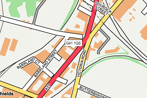 G41 1QS map - OS OpenMap – Local (Ordnance Survey) G41 1QS map - OS OpenMap – Local (Ordnance Survey)