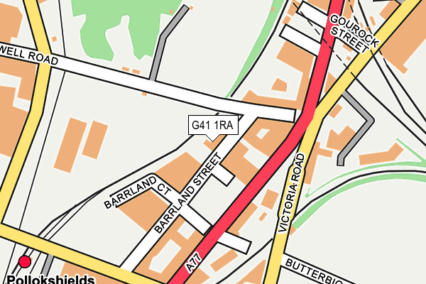 G41 1RA map - OS OpenMap – Local (Ordnance Survey) G41 1RA map - OS OpenMap – Local (Ordnance Survey)