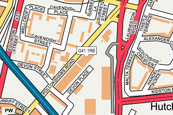 G41 1RB map - OS OpenMap – Local (Ordnance Survey) G41 1RB map - OS OpenMap – Local (Ordnance Survey)