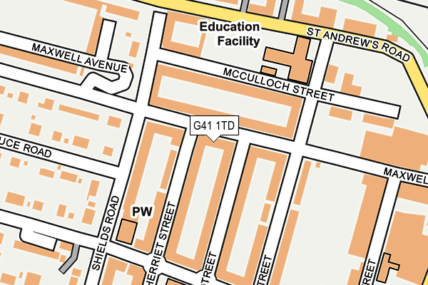 G41 1TD map - OS OpenMap – Local (Ordnance Survey) G41 1TD map - OS OpenMap – Local (Ordnance Survey)