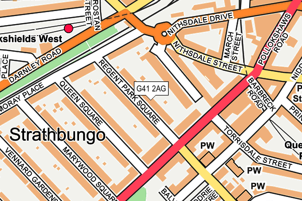 G41 2AG map - OS OpenMap – Local (Ordnance Survey) G41 2AG map - OS OpenMap – Local (Ordnance Survey)