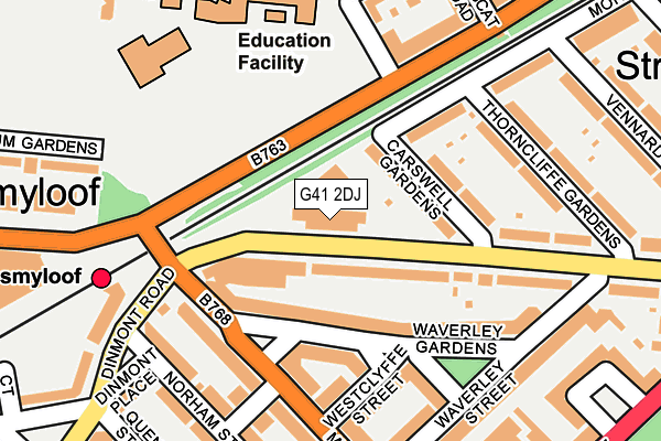 G41 2DJ map - OS OpenMap – Local (Ordnance Survey) G41 2DJ map - OS OpenMap – Local (Ordnance Survey)