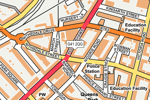 G41 2QG map - OS OpenMap – Local (Ordnance Survey) G41 2QG map - OS OpenMap – Local (Ordnance Survey)