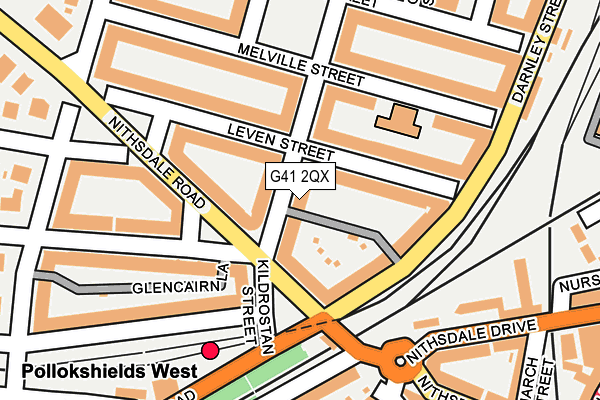G41 2QX map - OS OpenMap – Local (Ordnance Survey)