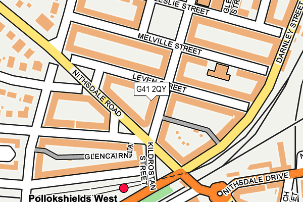 G41 2QY map - OS OpenMap – Local (Ordnance Survey)