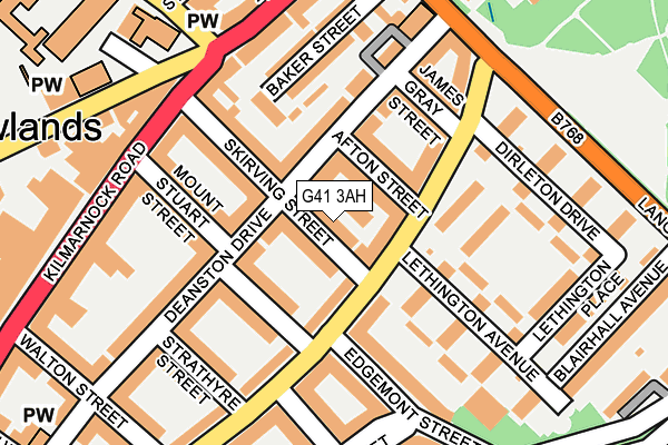 G41 3AH map - OS OpenMap – Local (Ordnance Survey) G41 3AH map - OS OpenMap – Local (Ordnance Survey)