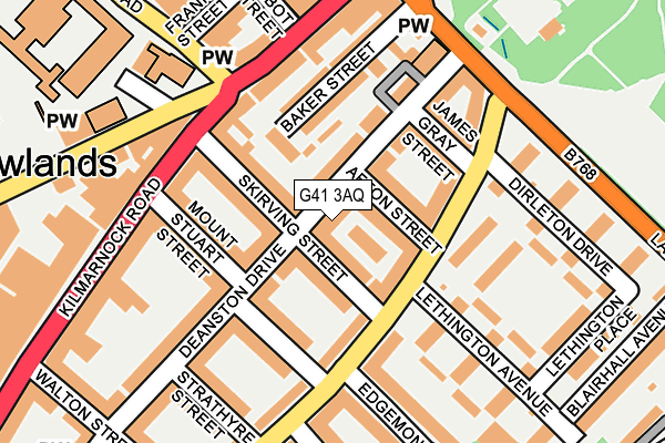 G41 3AQ map - OS OpenMap – Local (Ordnance Survey) G41 3AQ map - OS OpenMap – Local (Ordnance Survey)