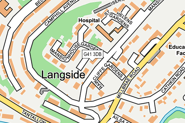 G41 3DB map - OS OpenMap – Local (Ordnance Survey) G41 3DB map - OS OpenMap – Local (Ordnance Survey)