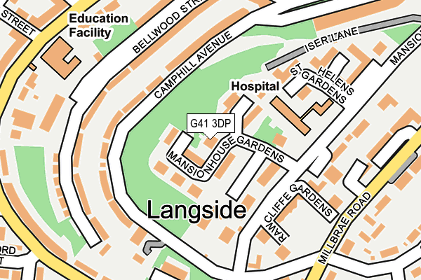 G41 3DP map - OS OpenMap – Local (Ordnance Survey)