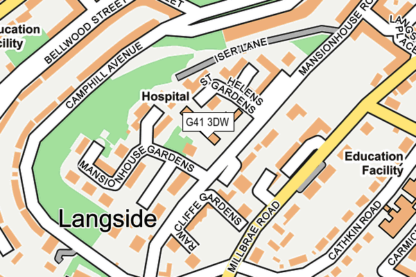 G41 3DW map - OS OpenMap – Local (Ordnance Survey) G41 3DW map - OS OpenMap – Local (Ordnance Survey)