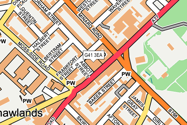 G41 3EA map - OS OpenMap – Local (Ordnance Survey) G41 3EA map - OS OpenMap – Local (Ordnance Survey)