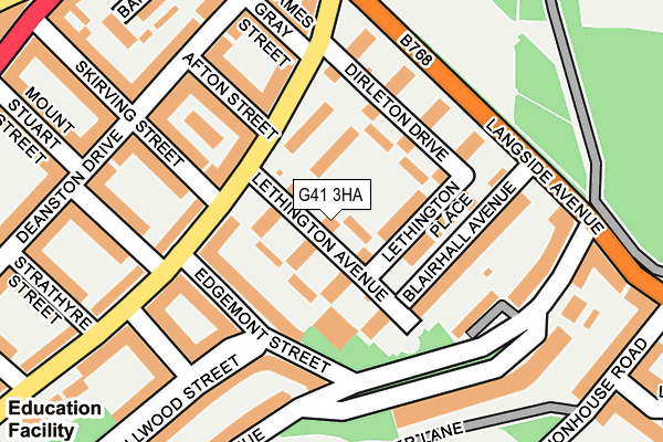 G41 3HA map - OS OpenMap – Local (Ordnance Survey) G41 3HA map - OS OpenMap – Local (Ordnance Survey)