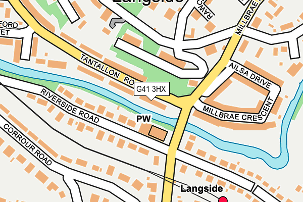 G41 3HX map - OS OpenMap – Local (Ordnance Survey)