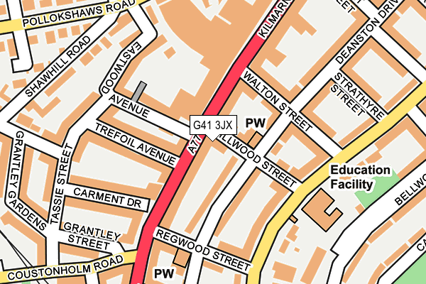 G41 3JX map - OS OpenMap – Local (Ordnance Survey) G41 3JX map - OS OpenMap – Local (Ordnance Survey)