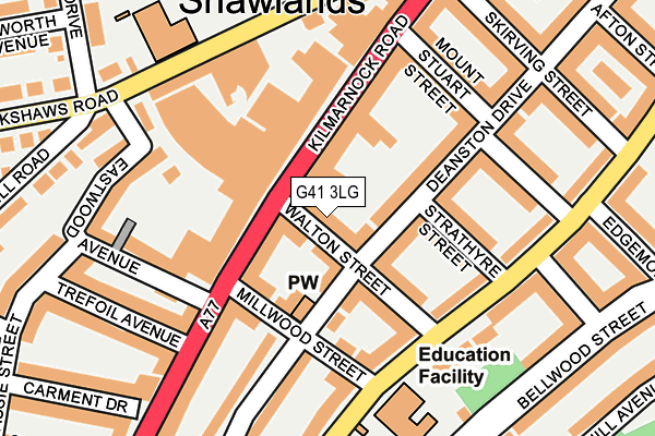 G41 3LG map - OS OpenMap – Local (Ordnance Survey) G41 3LG map - OS OpenMap – Local (Ordnance Survey)
