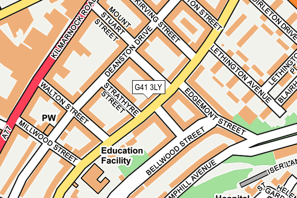 G41 3LY map - OS OpenMap – Local (Ordnance Survey) G41 3LY map - OS OpenMap – Local (Ordnance Survey)