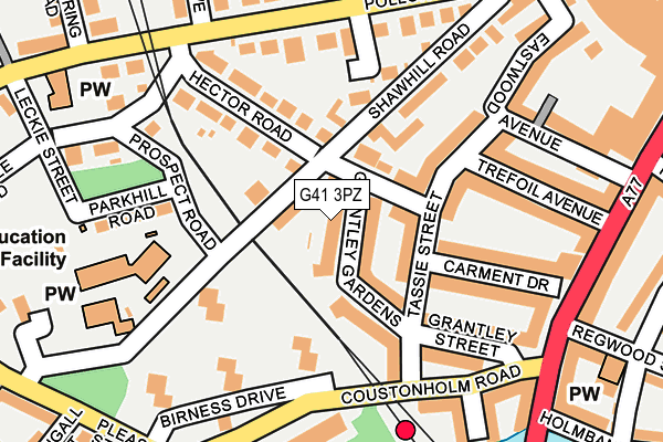 G41 3PZ map - OS OpenMap – Local (Ordnance Survey) G41 3PZ map - OS OpenMap – Local (Ordnance Survey)