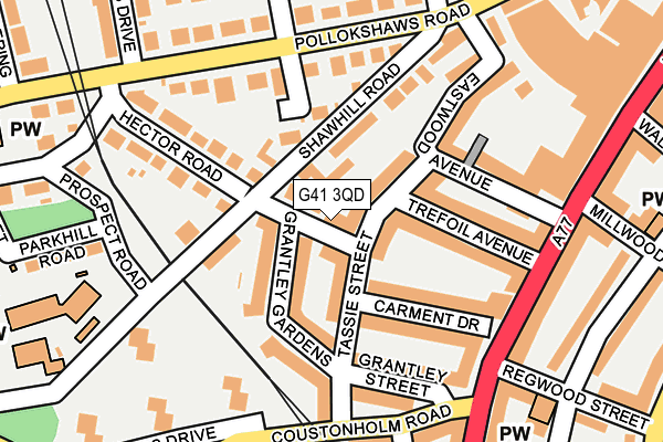 G41 3QD map - OS OpenMap – Local (Ordnance Survey) G41 3QD map - OS OpenMap – Local (Ordnance Survey)