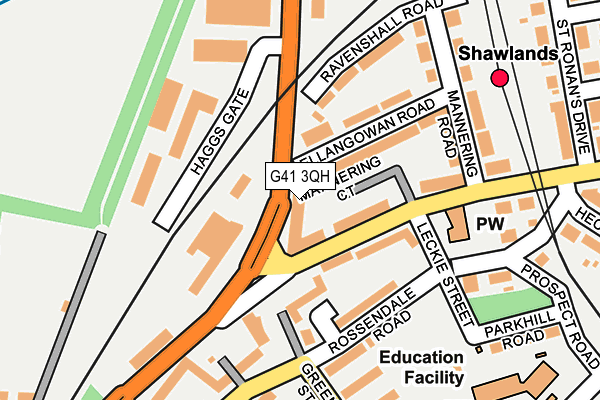 G41 3QH map - OS OpenMap – Local (Ordnance Survey) G41 3QH map - OS OpenMap – Local (Ordnance Survey)