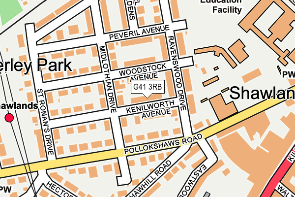 G41 3RB map - OS OpenMap – Local (Ordnance Survey) G41 3RB map - OS OpenMap – Local (Ordnance Survey)