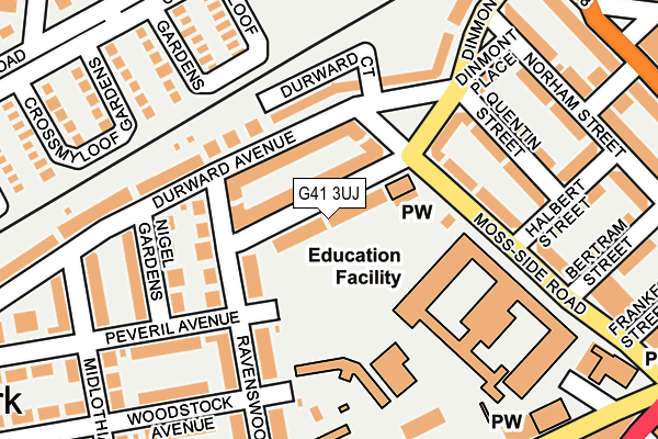 G41 3UJ map - OS OpenMap – Local (Ordnance Survey) G41 3UJ map - OS OpenMap – Local (Ordnance Survey)
