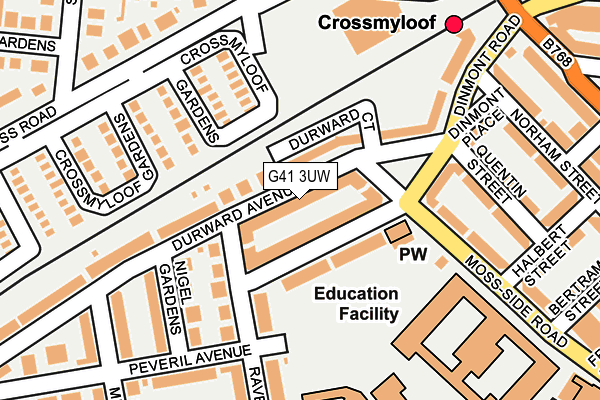 G41 3UW map - OS OpenMap – Local (Ordnance Survey) G41 3UW map - OS OpenMap – Local (Ordnance Survey)