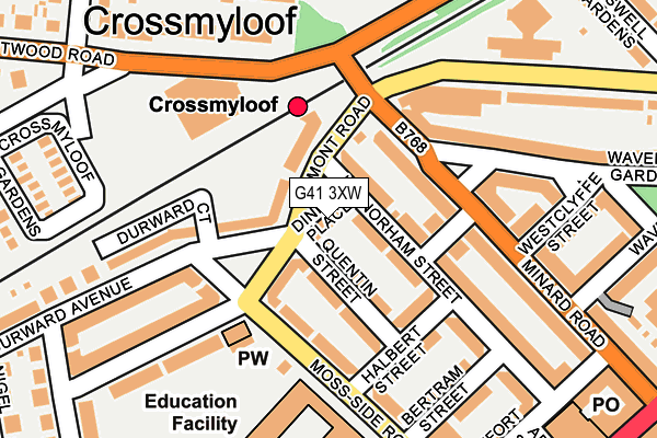 G41 3XW map - OS OpenMap – Local (Ordnance Survey)