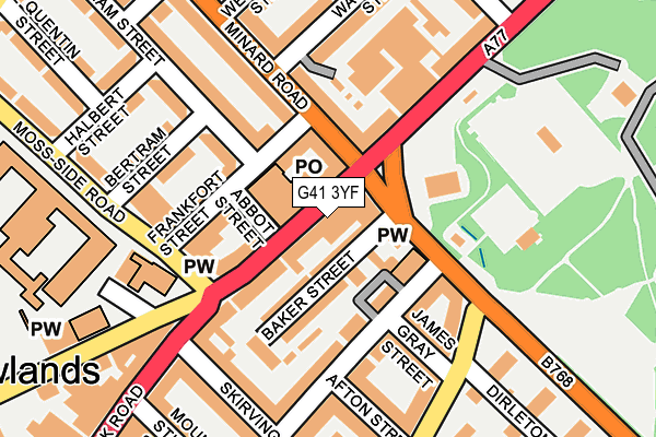 G41 3YF map - OS OpenMap – Local (Ordnance Survey) G41 3YF map - OS OpenMap – Local (Ordnance Survey)