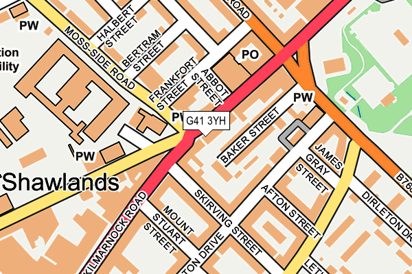 G41 3YH map - OS OpenMap – Local (Ordnance Survey) G41 3YH map - OS OpenMap – Local (Ordnance Survey)