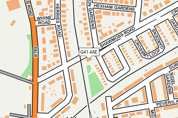 G41 4AE map - OS OpenMap – Local (Ordnance Survey) G41 4AE map - OS OpenMap – Local (Ordnance Survey)