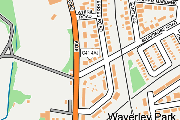 G41 4AJ map - OS OpenMap – Local (Ordnance Survey) G41 4AJ map - OS OpenMap – Local (Ordnance Survey)
