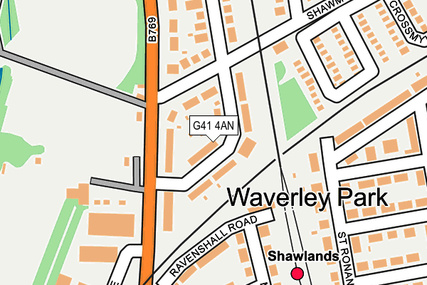 G41 4AN map - OS OpenMap – Local (Ordnance Survey) G41 4AN map - OS OpenMap – Local (Ordnance Survey)