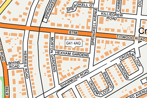 G41 4AQ map - OS OpenMap – Local (Ordnance Survey) G41 4AQ map - OS OpenMap – Local (Ordnance Survey)