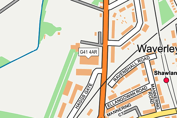 G41 4AR map - OS OpenMap – Local (Ordnance Survey) G41 4AR map - OS OpenMap – Local (Ordnance Survey)
