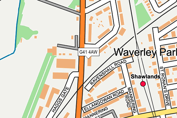 G41 4AW map - OS OpenMap – Local (Ordnance Survey) G41 4AW map - OS OpenMap – Local (Ordnance Survey)