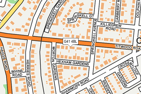 G41 4BL map - OS OpenMap – Local (Ordnance Survey) G41 4BL map - OS OpenMap – Local (Ordnance Survey)