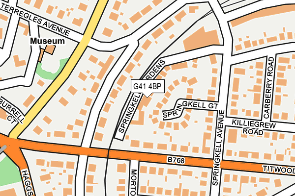 G41 4BP map - OS OpenMap – Local (Ordnance Survey) G41 4BP map - OS OpenMap – Local (Ordnance Survey)
