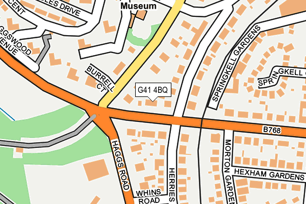 G41 4BQ map - OS OpenMap – Local (Ordnance Survey) G41 4BQ map - OS OpenMap – Local (Ordnance Survey)