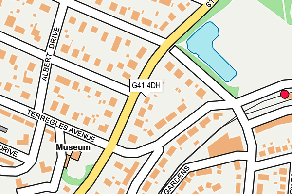 G41 4DH map - OS OpenMap – Local (Ordnance Survey) G41 4DH map - OS OpenMap – Local (Ordnance Survey)