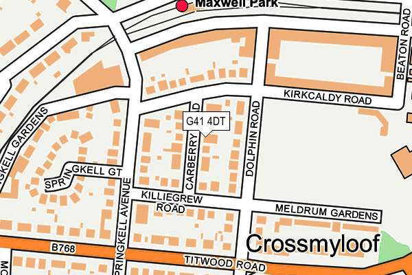 G41 4DT map - OS OpenMap – Local (Ordnance Survey) G41 4DT map - OS OpenMap – Local (Ordnance Survey)