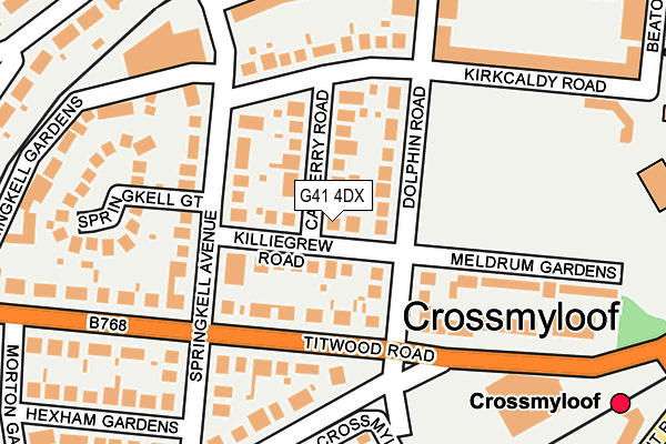G41 4DX map - OS OpenMap – Local (Ordnance Survey) G41 4DX map - OS OpenMap – Local (Ordnance Survey)