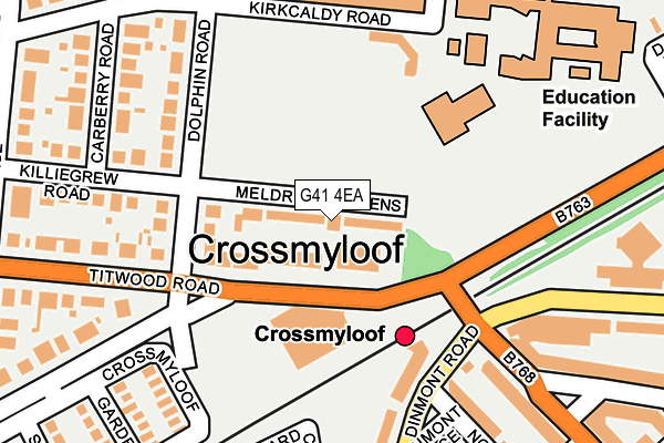 G41 4EA map - OS OpenMap – Local (Ordnance Survey) G41 4EA map - OS OpenMap – Local (Ordnance Survey)