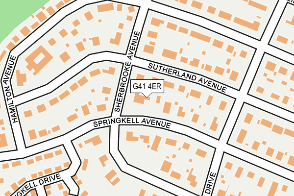 G41 4ER map - OS OpenMap – Local (Ordnance Survey) G41 4ER map - OS OpenMap – Local (Ordnance Survey)