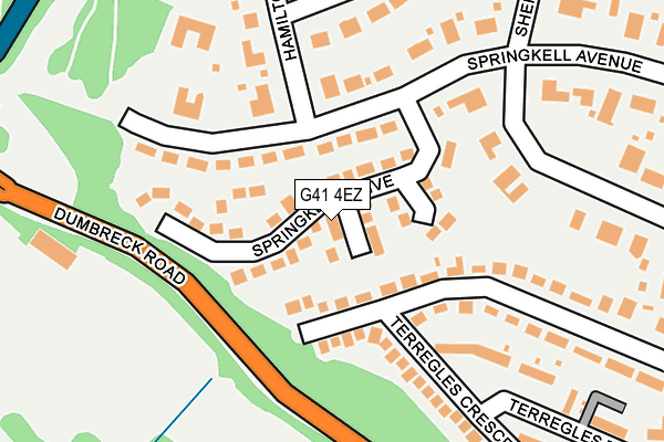 G41 4EZ map - OS OpenMap – Local (Ordnance Survey) G41 4EZ map - OS OpenMap – Local (Ordnance Survey)