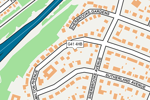 G41 4HB map - OS OpenMap – Local (Ordnance Survey) G41 4HB map - OS OpenMap – Local (Ordnance Survey)